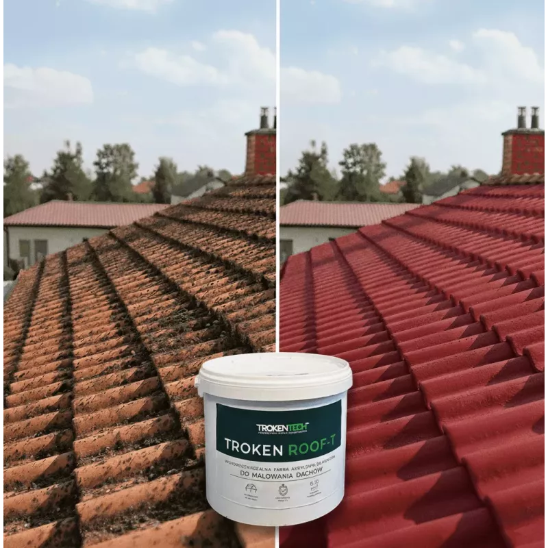 Troken Roof-T farba do dachówki betonowej, ceramicznej, cementowej, eternitu