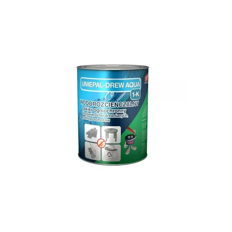 Lakier Uniepal-Drew Aqua 1-K – bezbarwna ochrona drewna z funkcją ogniochronną